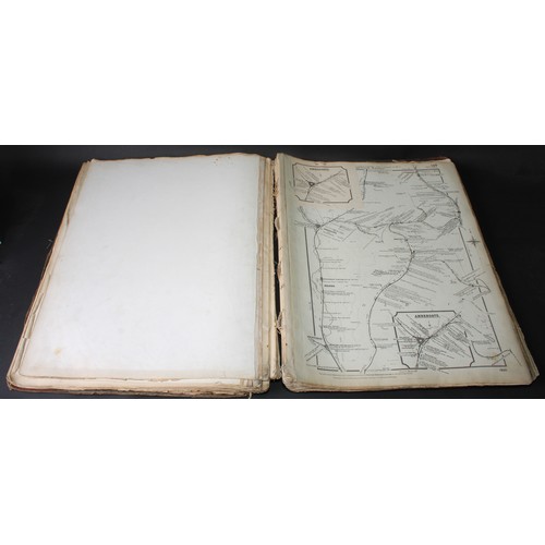 871 - Railwayana  - a Midland Railway distance map compendium book, 53cm high, c.1900