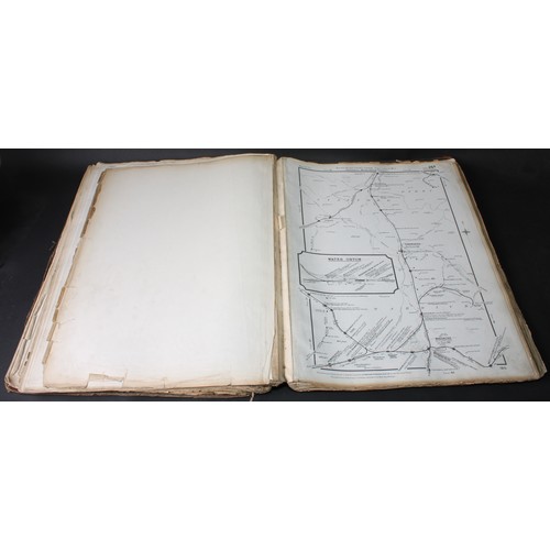 871 - Railwayana  - a Midland Railway distance map compendium book, 53cm high, c.1900