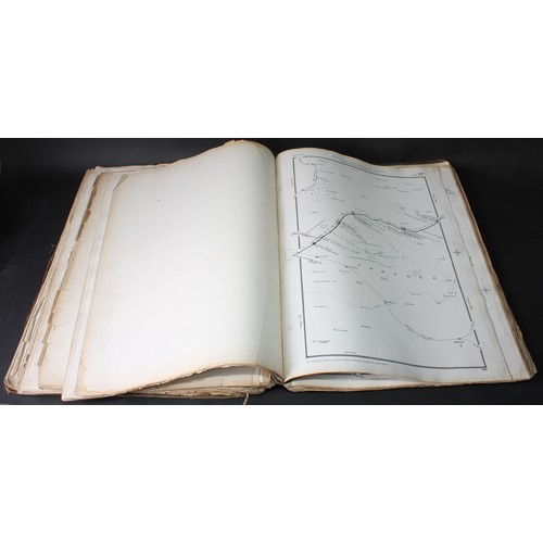 871 - Railwayana  - a Midland Railway distance map compendium book, 53cm high, c.1900