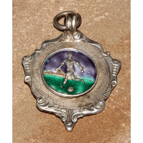 561 - Freemasonry & Friendly Society Interest - a silver-gilt and enamel fob, presented to Bro. E Hill R.O... 