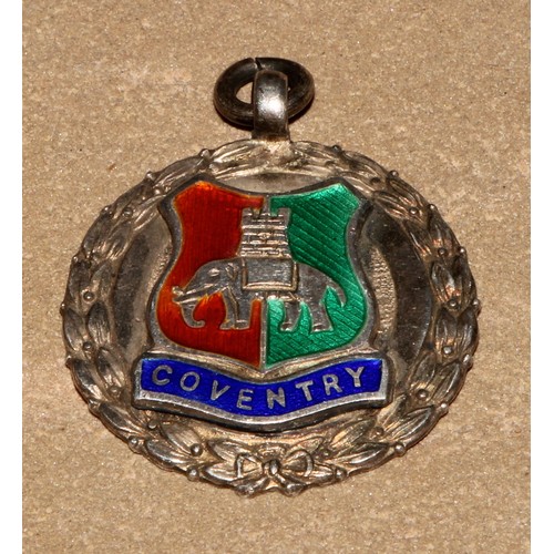 561 - Freemasonry & Friendly Society Interest - a silver-gilt and enamel fob, presented to Bro. E Hill R.O... 