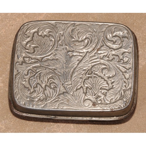 466 - An early 20th century sprung five-section pocket coin holder, for 2/6 to 6d, 7cm wide; others (3)