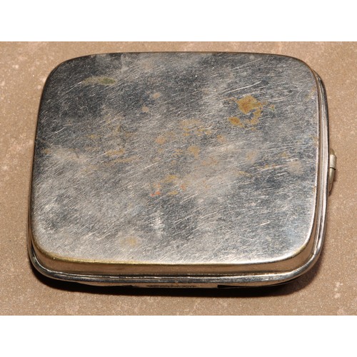 466 - An early 20th century sprung five-section pocket coin holder, for 2/6 to 6d, 7cm wide; others (3)