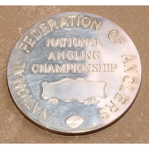 549 - Fishing - a silver medal, National Federation of Anglers, National Angling Championship, 5cm diam, F... 