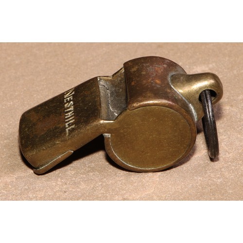 877 - A Hudson's patent whistle, The ACME Thunderer, stamped G.N.Ry [Great Northern Railway], 6cm long; an... 