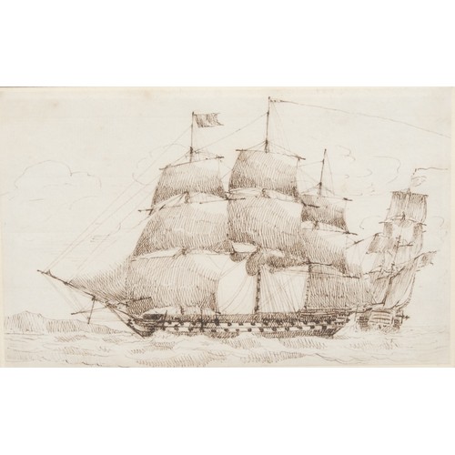 610 - Lieut. James Kennett Willson RM (fl.c.1812 - 1830)
Two Two-Deckers off a Distant Coast
labels to ver... 