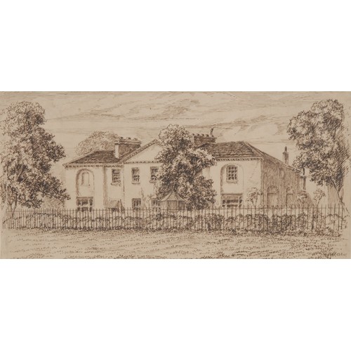 685 - W E Price
An English Country House
signed, pen and ink drawing, 14.5cm x 30cm