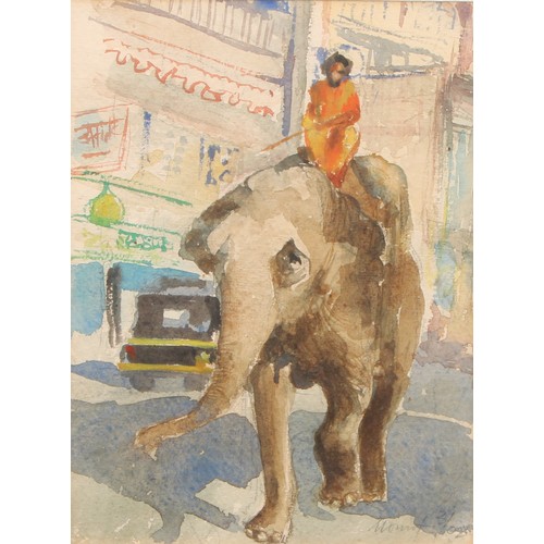 622 - Modern School
Holy Elephant with Mrs Thatcher Eyes
watercolour, 19.5cm x 14.5cm