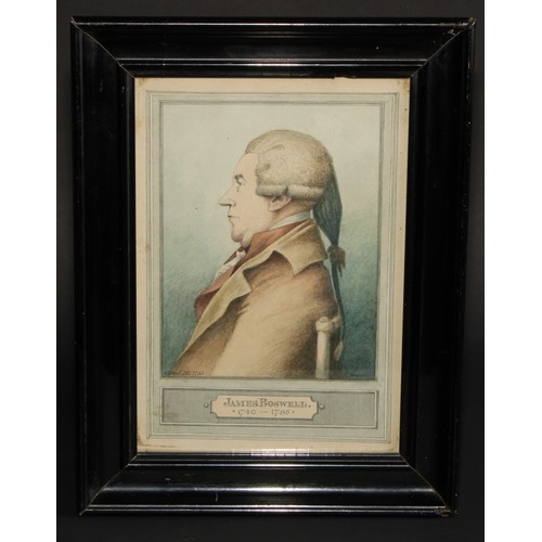 568 - G Dunce (19th century)
Portrait of James Boswell (1740 - 1795)
signed, dated April 20th 1793, waterc... 