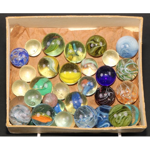 606 - Juvenalia - a collection of 19th century glass marbles