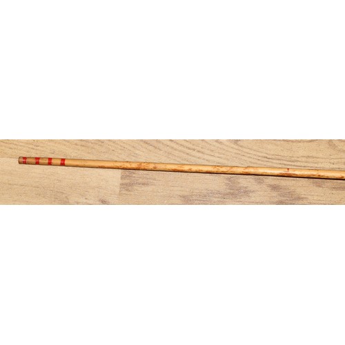 241 - A Japanese bamboo novelty angler’s walking stick, the shaft enclosing a telescopic fishing rod, carv... 