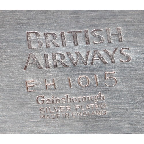 551 - Flight and Aviation - a Gainsborough silver plate gallery tray, probably removed from an Aérospatial... 