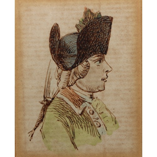 539 - English School (19th century)
Portrait of a Soldier
watercolour, pen and ink, 5.5cm x 4.5cm