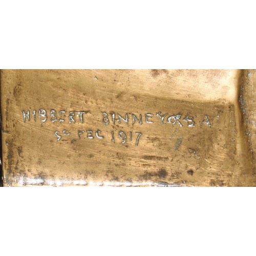 692 - Hibbert C. Binney (1819 - 1887), after, Elizabeth M. Lea, bronze rectangular plaque, in high relief,... 