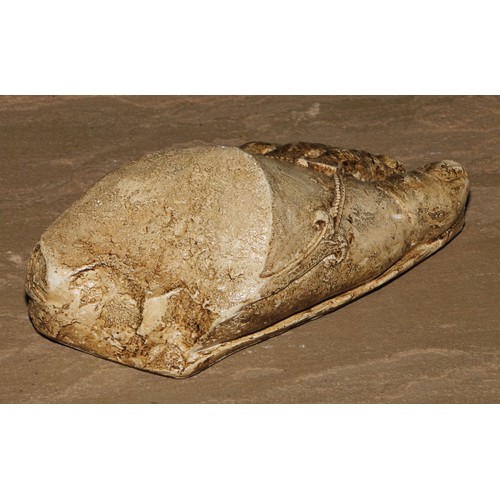 290 - A museum type plaster cast, of a foot wearing a sandal, after the Ancient Greek example collected by... 