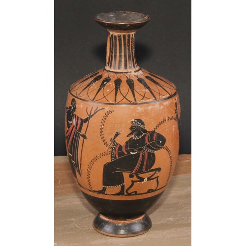 238 - A Grand Tour vessel, after the antique as an ancient Greek oinochoe, 26cm high