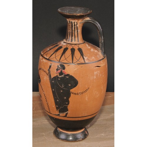 238 - A Grand Tour vessel, after the antique as an ancient Greek oinochoe, 26cm high