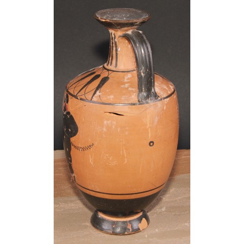 238 - A Grand Tour vessel, after the antique as an ancient Greek oinochoe, 26cm high