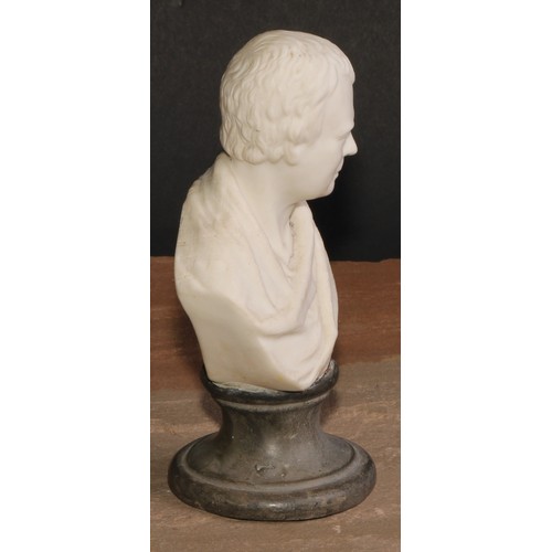 88 - A 19th century parian ware bust, of Sir Walter Scott (1771-1832), after the marble by Sir Francis Ch... 