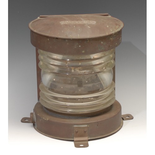 199 - A copper ship's lantern, Masthead, 25cm high