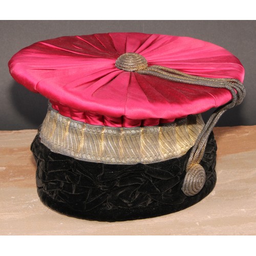 584 - Historic Costume and Textiles - Judicial History - a late 19th century French judge's hat, 25cm diam... 