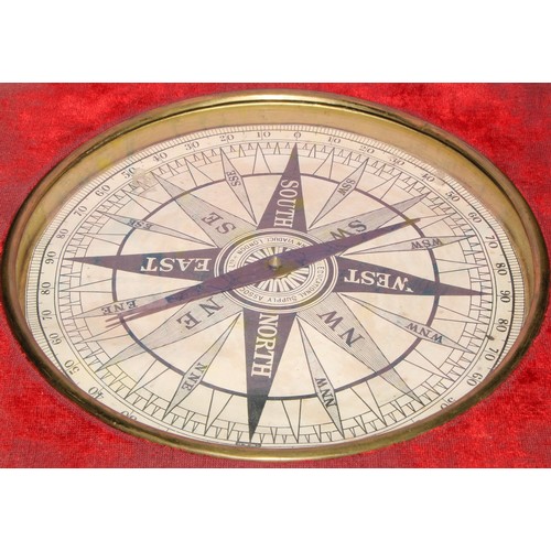 719 - A large early 20th century didactic compass, the 21cm paper register printed Educational Supply Asso... 