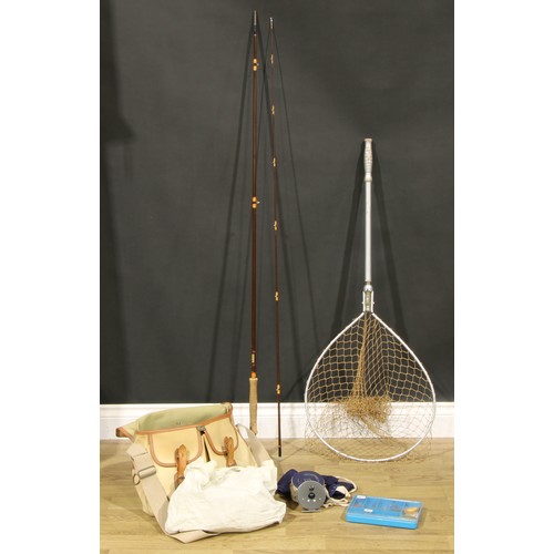 548 - Fishing - a Hardy's No.7 9ft fly fishing rod; a Hardy's Marquis reel, 2 spare spools; a Hardy's bag;... 