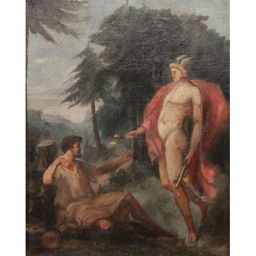 412 - After the Old Master (19th century)
Mercury and the Woodcutter
oil on canvas, 38cm x 31cm