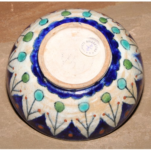 285 - A Middle Eastern tin glazed bowl, decorated in the Iznik palette, 13cm diam, D & S Howlett Collectio... 