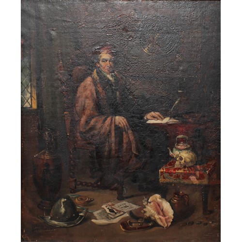 603 - John Cullum (19th century) 
The Antiquarian, seated in his Wunderkammer, amongst his Grand Tour souv... 