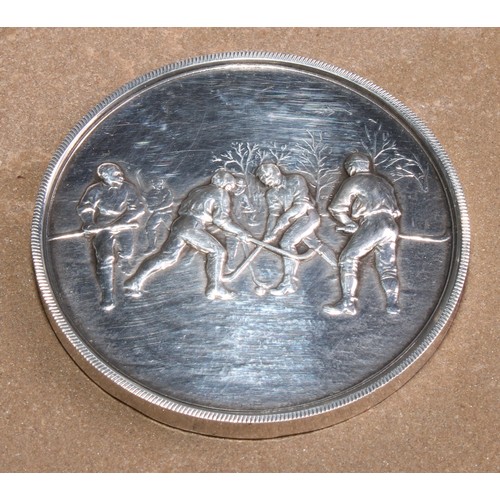 517 - British India - Colonial Sport - Hockey - a World War I period silver presentation medal, Murree Hoc... 