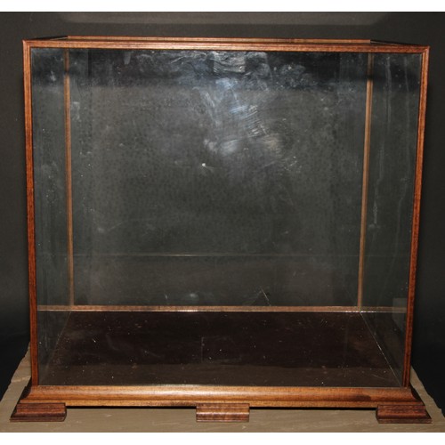 279 - A mahogany table top connoisseur's display cabinet, shallow bracket feet, 49cm high, 55cm wide