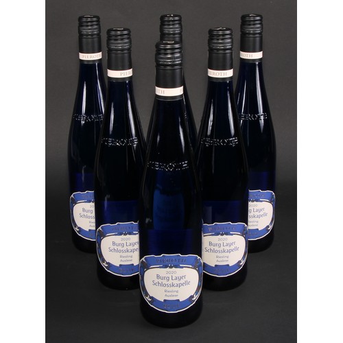 874 - Wines - six bottles of Pieroth Blue Burg Layer Schlosskapelle Auslese, 0.75cl