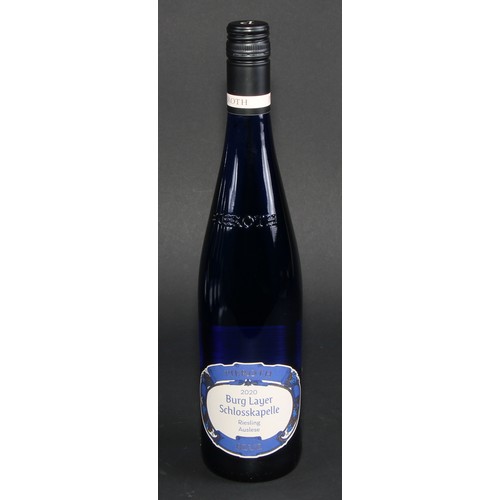 874 - Wines - six bottles of Pieroth Blue Burg Layer Schlosskapelle Auslese, 0.75cl