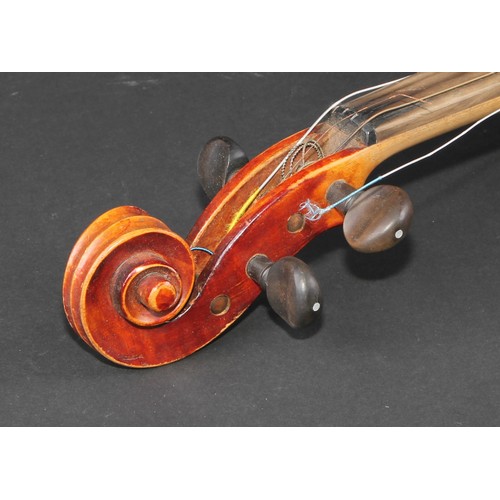 757 - A violin, by Neuner & Hornsteiner, Mittenwald in Bayern, paper label, the two-piece back 36cm long e... 