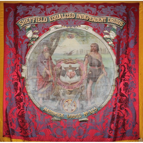 11 - Friendly Society, Trade Union and Masonic Interest - a large early 20th century marching banner, She... 