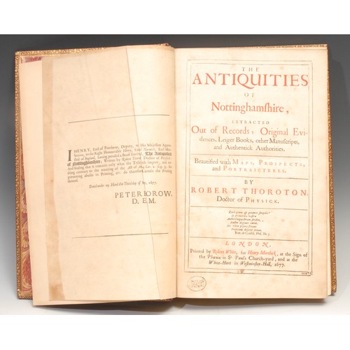 1026 - First Edition 1677, The Antiquities of Nottinghamshire, Extracted Out of Records, Original Evidences... 