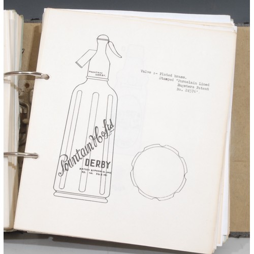 957 - Bottle Collecting - Breweriana - Advertising - an interesting folio of drawings and images relating ... 