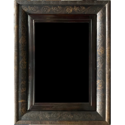 603 - A contemporary 17th century Dutch style looking glass, rectangular mirror plate, 103.5cm x 134cm