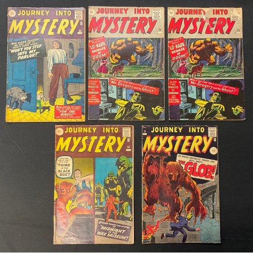1051 - Journey into Mystery #72, #74, #75 x 2, #80. (1961-1962) Atlas / Marvel Comics. Issue #80 features t... 