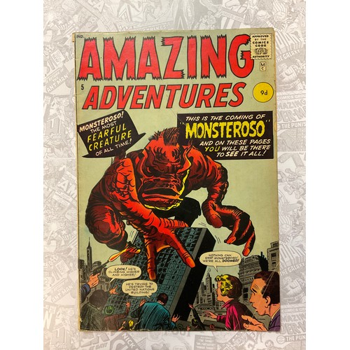 1057 - Amazing Adventures #5 (1961). Written by Stan Lee, art by Jack Kirby and Steve Ditko. Silver age Atl... 