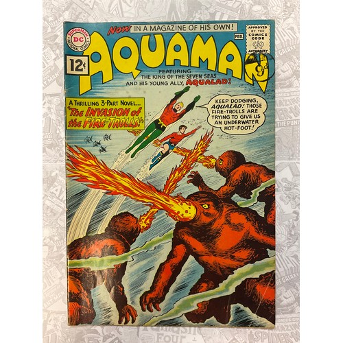 1071 - Aquaman #1 (1962). 1st Aquaman title series. 1st appearance of Qwsp. Art by Nick Cardy. Key Silver a... 