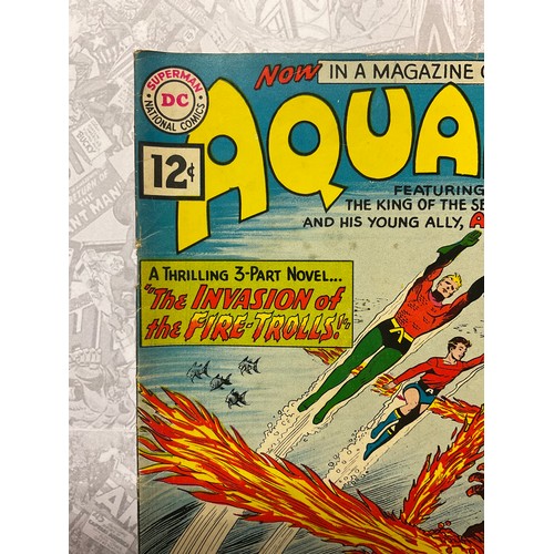 1071 - Aquaman #1 (1962). 1st Aquaman title series. 1st appearance of Qwsp. Art by Nick Cardy. Key Silver a... 