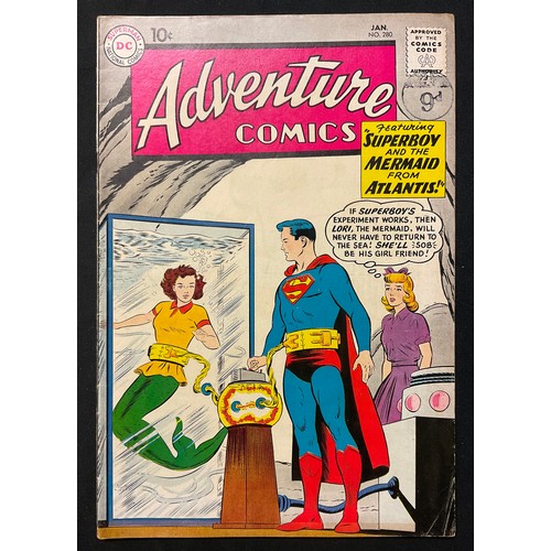 1074 - Adventure Comics #279-282. (1960). Includes 1st appearance of Star Boy. Silver age DC Comics. (4)