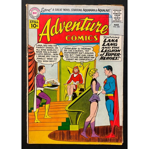 1074 - Adventure Comics #279-282. (1960). Includes 1st appearance of Star Boy. Silver age DC Comics. (4)