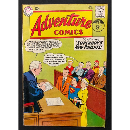 1074 - Adventure Comics #279-282. (1960). Includes 1st appearance of Star Boy. Silver age DC Comics. (4)