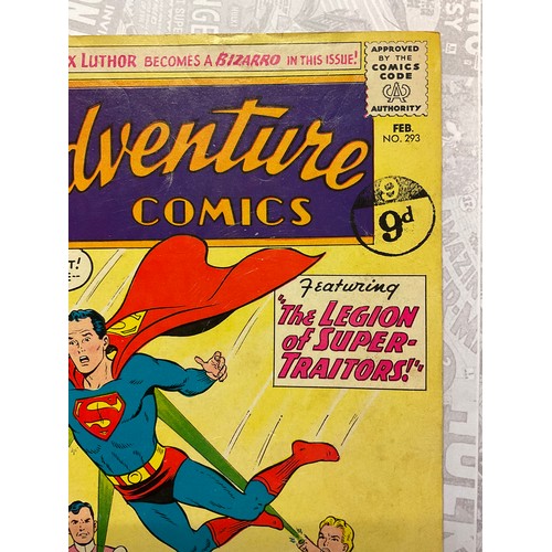 1075 - Adventure Comics #283, #293. (1961-1962) 1st and 2nd appearance of General Zod. 1st team appearance ... 