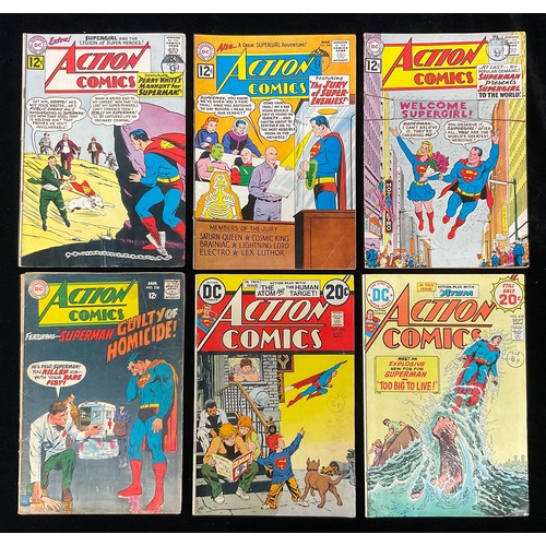 1081 - Action Comics #285-287, 358, 425, 439. (1962-1973). Supergirl is revealed to the world. Classic cove... 