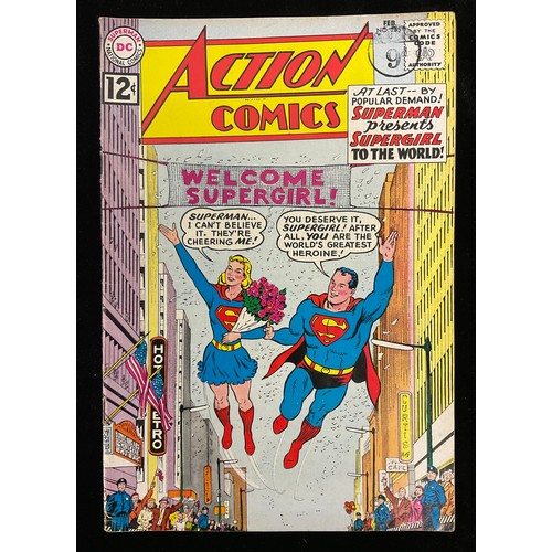 1081 - Action Comics #285-287, 358, 425, 439. (1962-1973). Supergirl is revealed to the world. Classic cove... 