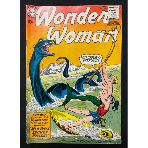 1082 - Wonder Woman #112, 119-120, 122, 123. (1960-1961). Includes 1st appearance of Wonder Tot. Silver age... 